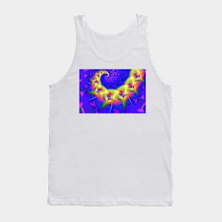 Colorful Abstract Fractal Spiral Tank Top